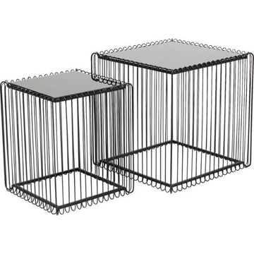WIRE - Square mirrored glass coffee table by KARE Design - view 3